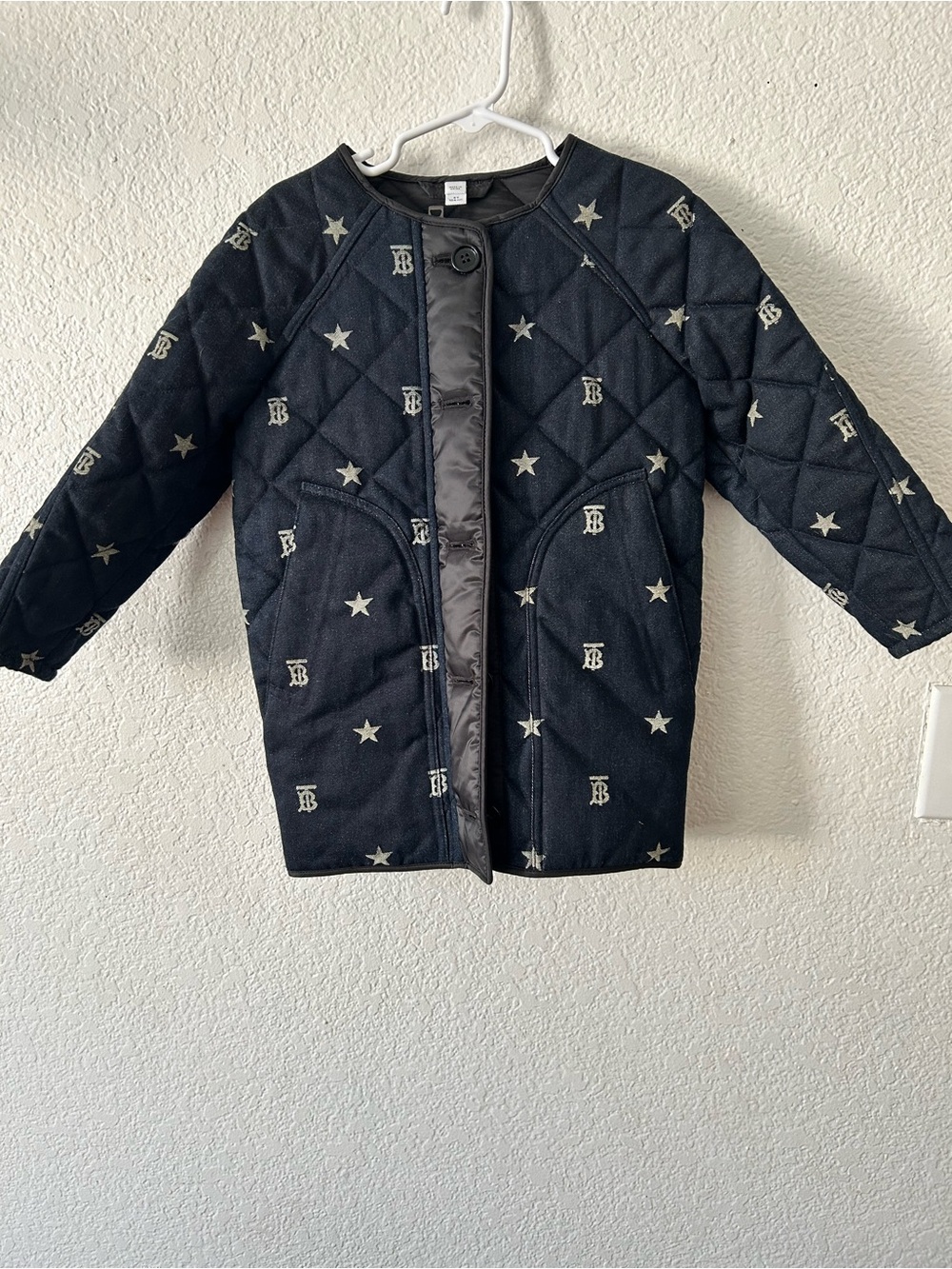 Burberry Quilted Black Diamond-Pattern Jacket